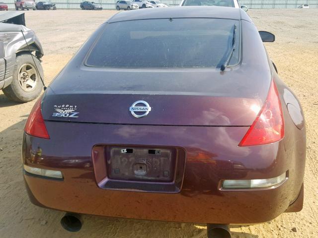 JN1AZ34E06M352596 - 2006 NISSAN 350Z COUPE MAROON photo 6