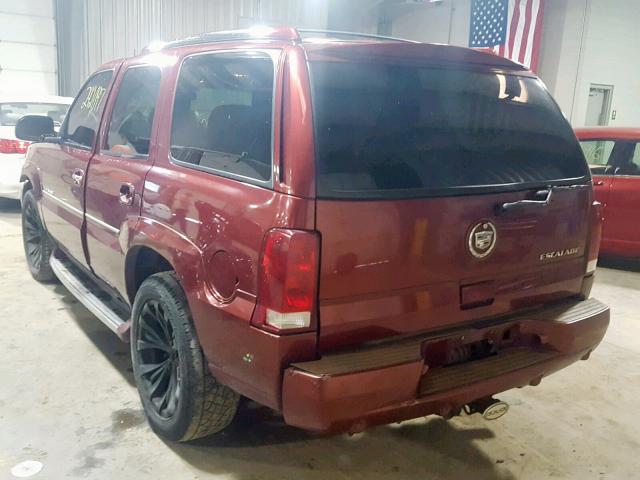 1GYEK63N63R143393 - 2003 CADILLAC ESCALADE L RED photo 3