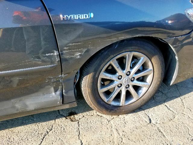 4T1BB3EK8BU139816 - 2011 TOYOTA CAMRY HYBR GRAY photo 9