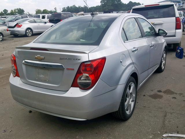 1G1JE5SB6G4140017 - 2016 CHEVROLET SONIC LTZ SILVER photo 4