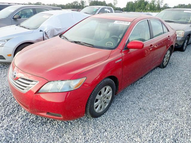 4T1BB46K48U038835 - 2008 TOYOTA CAMRY HYBR RED photo 2