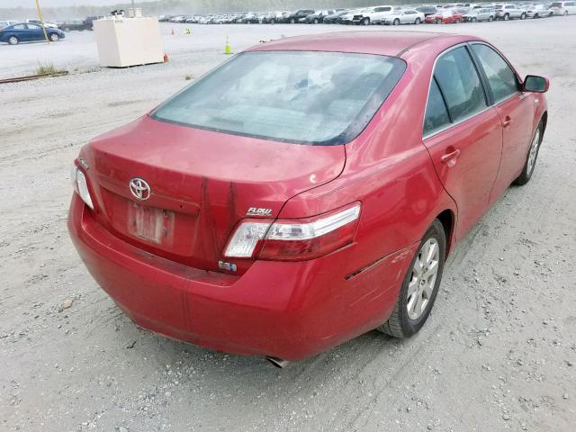 4T1BB46K48U038835 - 2008 TOYOTA CAMRY HYBR RED photo 4