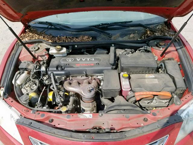 4T1BB46K48U038835 - 2008 TOYOTA CAMRY HYBR RED photo 7