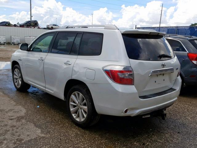 JTEEW44A692032625 - 2009 TOYOTA HIGHLANDER WHITE photo 3