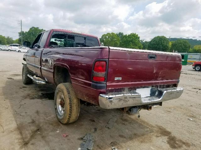 3B7KF23Z91G708614 - 2001 DODGE RAM 2500 MAROON photo 3