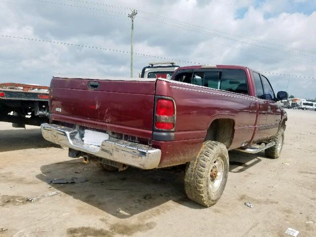 3B7KF23Z91G708614 - 2001 DODGE RAM 2500 MAROON photo 4