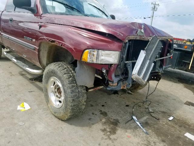 3B7KF23Z91G708614 - 2001 DODGE RAM 2500 MAROON photo 9