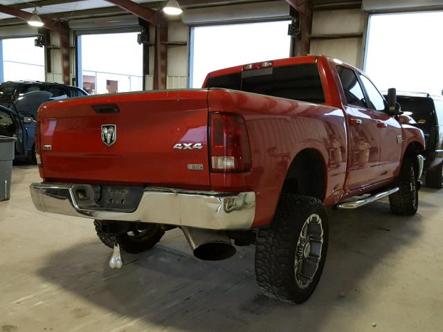 3C6UD5DL5CG296017 - 2012 DODGE RAM 2500 S RED photo 4