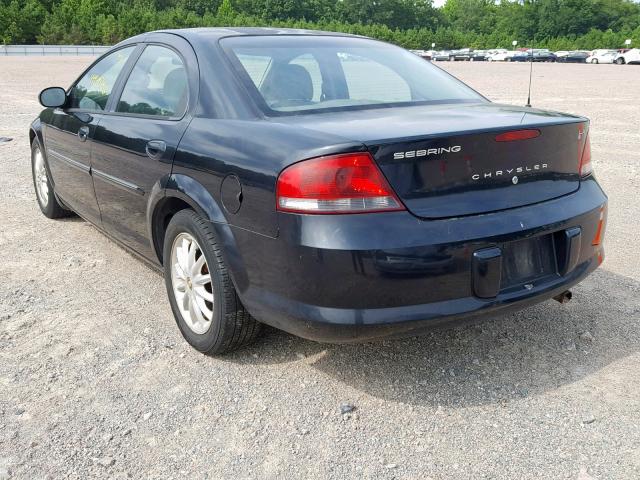 1C3EL56R83N524069 - 2003 CHRYSLER SEBRING LX BLACK photo 3