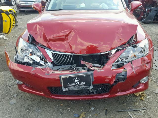 JTHFF2C26A2510469 - 2010 LEXUS IS 250 RED photo 9