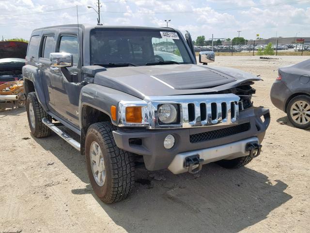 5GTEN13E388136147 - 2008 HUMMER H3 GRAY photo 1