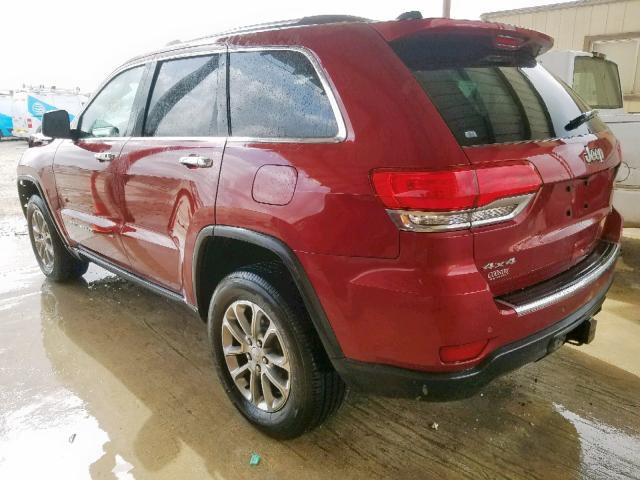 1C4RJFBGXFC241654 - 2015 JEEP GRAND CHER RED photo 3