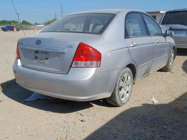 KNAFE121175387823 - 2007 KIA SPECTRA EX SILVER photo 4