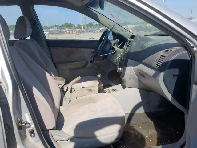 KNAFE121175387823 - 2007 KIA SPECTRA EX SILVER photo 5