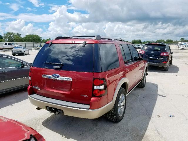 1FMEU74847UA60154 - 2007 FORD EXPLORER E RED photo 4