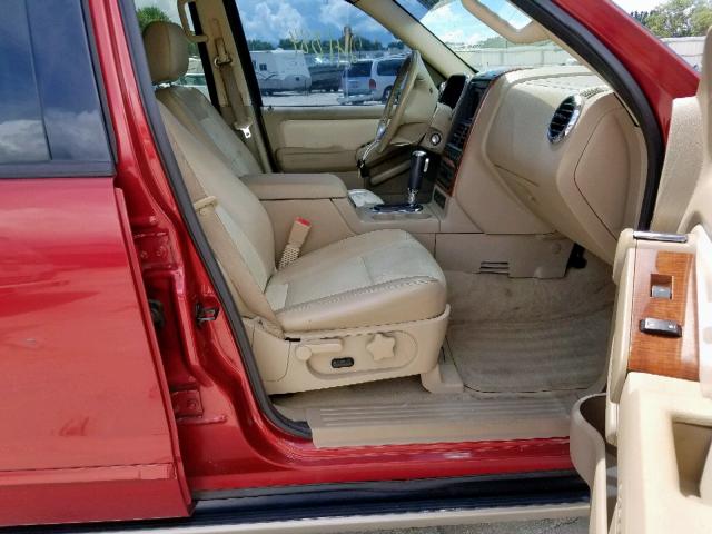 1FMEU74847UA60154 - 2007 FORD EXPLORER E RED photo 5