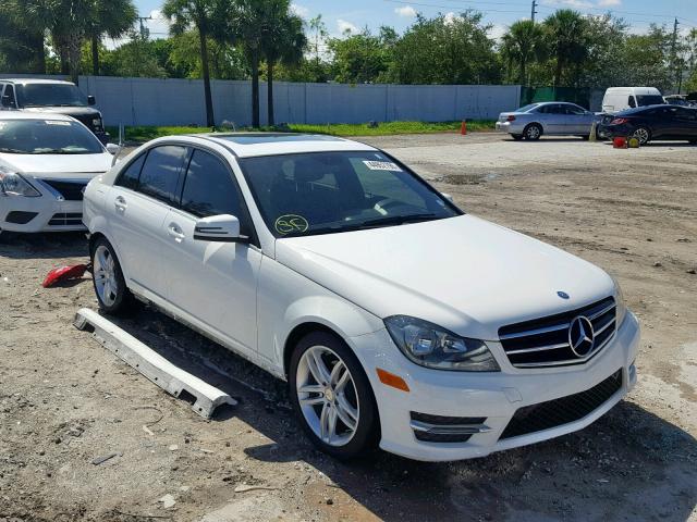 WDDGF4HB0ER319563 - 2014 MERCEDES-BENZ C 250 WHITE photo 1