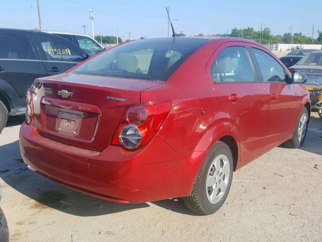 1G1JA5SH9D4243010 - 2013 CHEVROLET SONIC LS 红色 照片 4