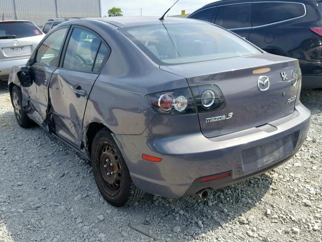 JM1BK32F581776278 - 2008 MAZDA 3 I GRAY photo 3