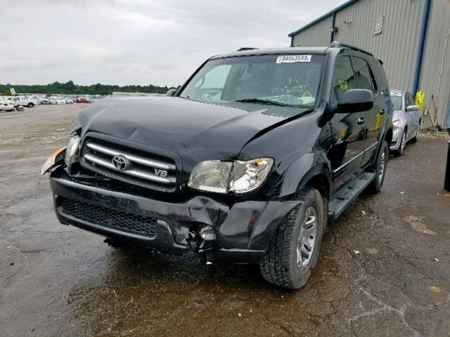 5TDBT48A94S222026 - 2004 TOYOTA SEQUOIA LI BLACK photo 2