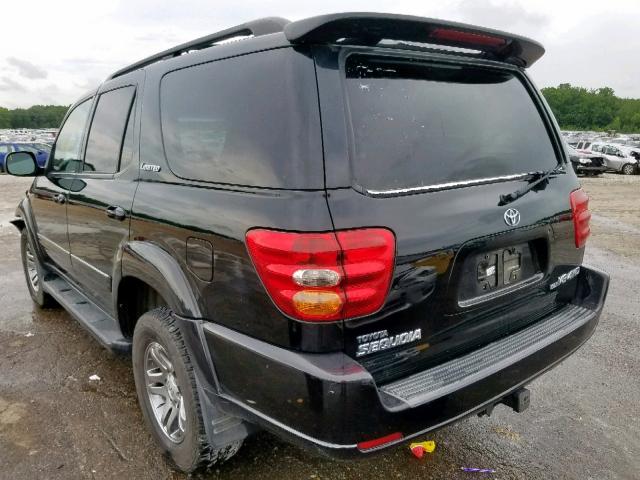 5TDBT48A94S222026 - 2004 TOYOTA SEQUOIA LI BLACK photo 3