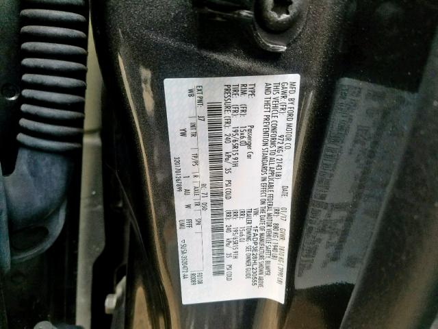 1FADP3E28HL230555 - 2017 FORD FOCUS S GRAY photo 10