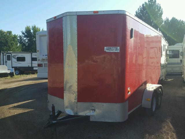 4D6EB1427HC046767 - 2017 CARGO TRAILER RED photo 2