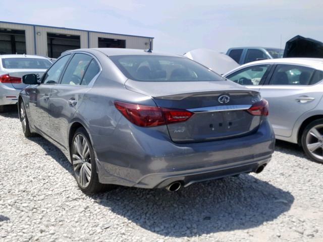 JN1EV7AR9KM555962 - 2019 INFINITI Q50 LUXE GRAY photo 3