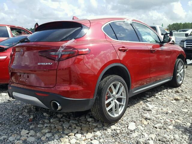 ZASFAKBNXJ7B67607 - 2018 ALFA ROMEO STELVIO TI RED photo 4