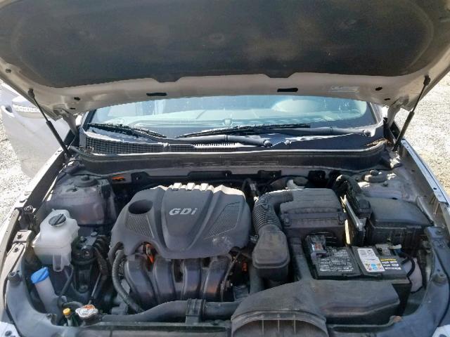 5NPEB4ACXEH941515 - 2014 HYUNDAI SONATA GLS SILVER photo 7