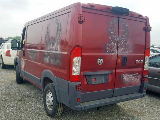 3C6TRVNG6JE154296 - 2018 RAM PROMASTER 栗色 照片 3