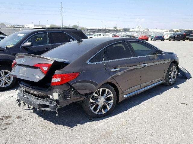 5NPE34AB7FH186877 - 2015 HYUNDAI SONATA SPO BROWN photo 4