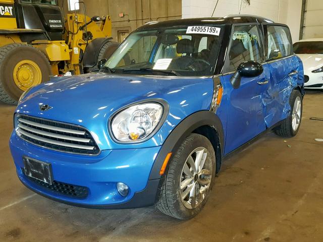 WMWZB3C51EWR38083 - 2014 MINI COOPER COU BLUE photo 2