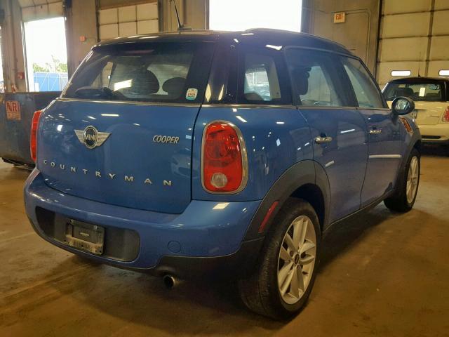 WMWZB3C51EWR38083 - 2014 MINI COOPER COU BLUE photo 4