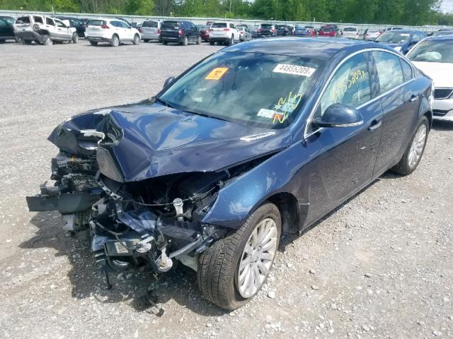 2G4GS5EV5D9248004 - 2013 BUICK REGAL PREM BLUE photo 2