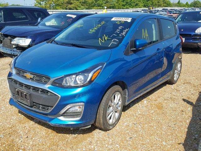 KL8CD6SA1KC751712 - 2019 CHEVROLET SPARK 1LT BLUE photo 2