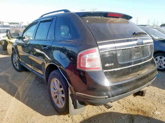 2FMDK48C77BA99275 - 2007 FORD EDGE SEL BLACK photo 3