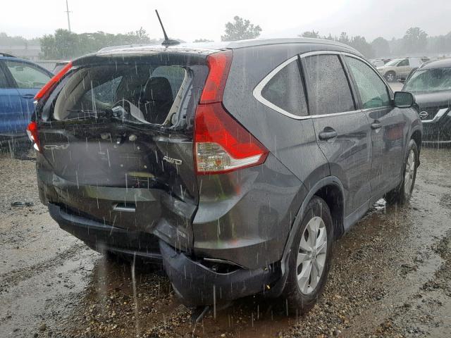 2HKRM4H79DH657022 - 2013 HONDA CR-V EXL GRAY photo 4