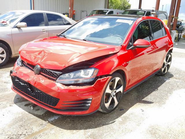 3VW4T7AU1GM051305 - 2016 VOLKSWAGEN GTI S/SE RED photo 2