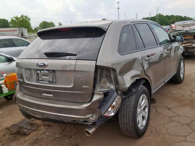 2FMDK3JC2EBB03783 - 2014 FORD EDGE SEL GOLD photo 4