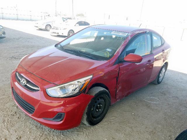 KMHCT4AE9GU970692 - 2016 HYUNDAI ACCENT SE RED photo 2