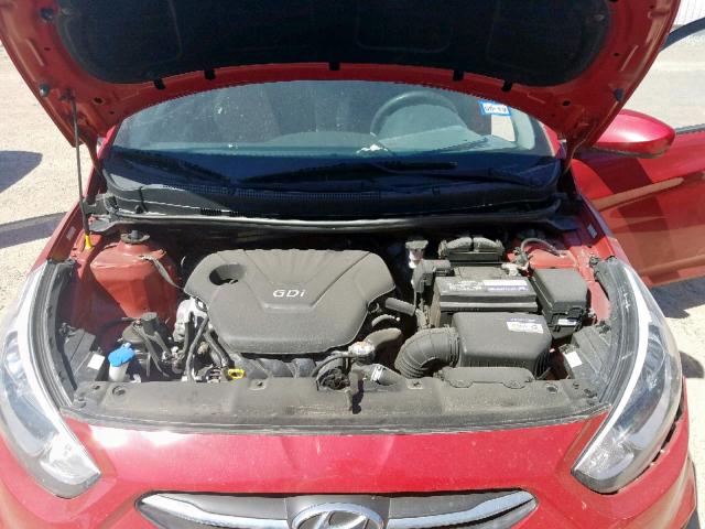 KMHCT4AE9GU970692 - 2016 HYUNDAI ACCENT SE RED photo 7