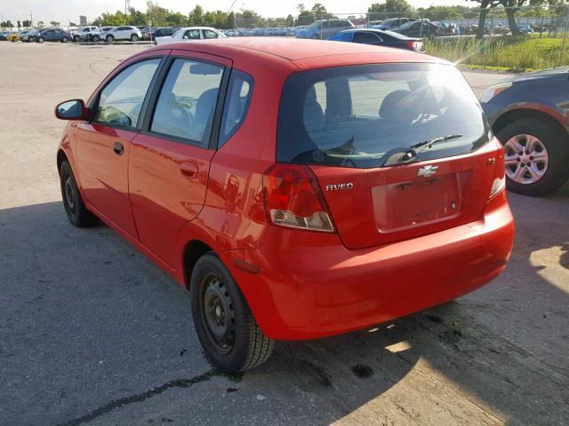 KL1TD62615B297837 - 2005 CHEVROLET AVEO BASE 红色 照片 3