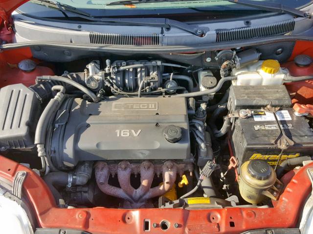 KL1TD62615B297837 - 2005 CHEVROLET AVEO BASE 红色 照片 7