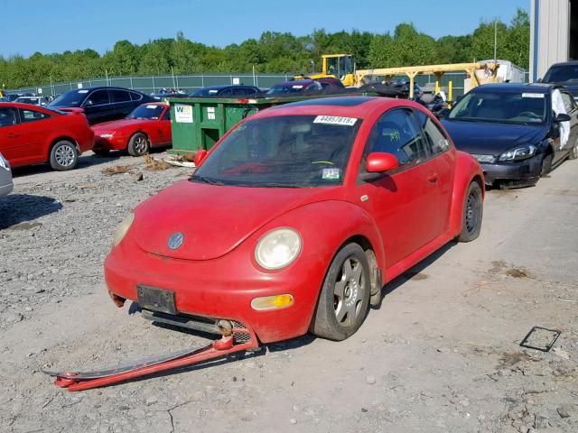3VWCC21C7YM456026 - 2000 VOLKSWAGEN NEW BEETLE წითელი ფოტო 2