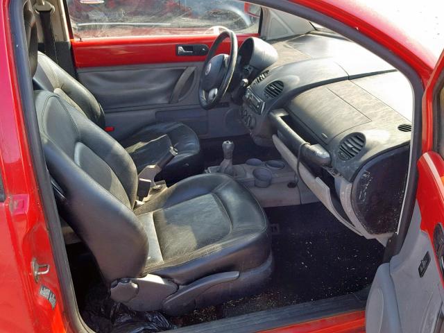 3VWCC21C7YM456026 - 2000 VOLKSWAGEN NEW BEETLE წითელი ფოტო 5