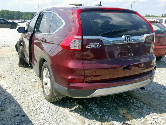 2HKRM3H72FH528648 - 2015 HONDA CR-V EXL RED photo 3