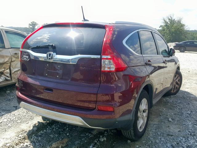 2HKRM3H72FH528648 - 2015 HONDA CR-V EXL RED photo 4