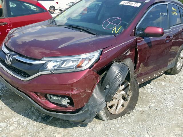 2HKRM3H72FH528648 - 2015 HONDA CR-V EXL RED photo 9