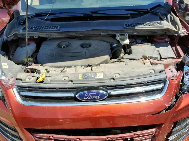 1FMCU9J96EUA70407 - 2014 FORD ESCAPE TIT RED photo 7